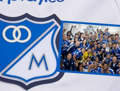 Supuesta nueva camiseta de Millonarios para 2023-24 que es copa del Schalke 04 | Camiseta blanca de Millonarios nueva para II-2023 | Camiseta Millonarios