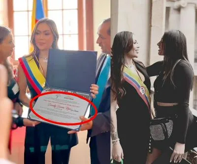'Epa Colombia' condecorada por fundación | Condecoración a 'Epa Colombia' en ceremonia | Quién condecoró 'Epa Colombia' | 'Epa Colombia', novia y familia
