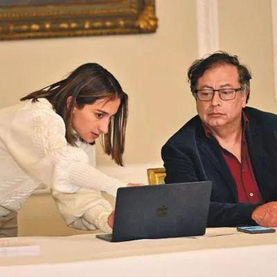 Laura Sarabia y Gustavo Petro