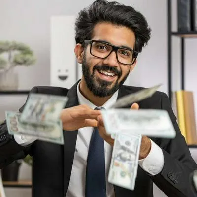 Foto de hombre con dólares, en nota sobre el dólar en Colombia en 2023 y cómo aprovechar caída para ganar con fórmulas fáciles.