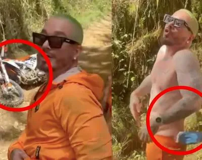Accidente de J Balvin en moto | Heridas de J Balvin por accidente en moto | J Balvin cantando con niños suizos | Insultos de J Balvin por herida en cuerpo