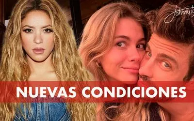 Shakira, Piqué y Clara Chía. En relación con nuevas condiciones.