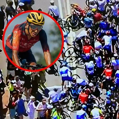 Se cayó Egan Bernal en el Tour de Francia; así fue la imprudencia que afectó a muchos