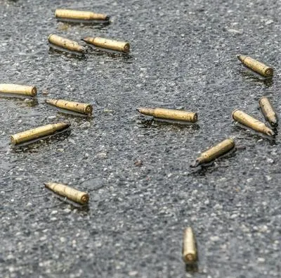 Casquillos de balas, como imagen ilustrativa de los combates entre Ejército y disidencias de las Farc cerca a Hidroituango.