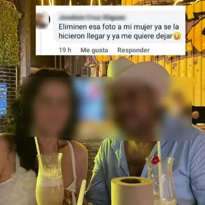 Restaurante delató a pareja de infieles tras publicar fotos en redes, donde se evidencia al hombre con la que al parecer no es su mujer y en los comentarios la esposa se expresó.