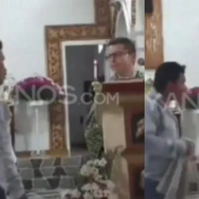 Hombre en Guadalupe, Huila, intentó agredir al sacerdote de la parroquia local porque no lo escuchaba, la comunidad intervino y evitó que lo golpeara.