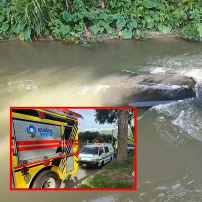 Pareja en Ibagué cayó con carro a canal tras buscar un teléfono robado