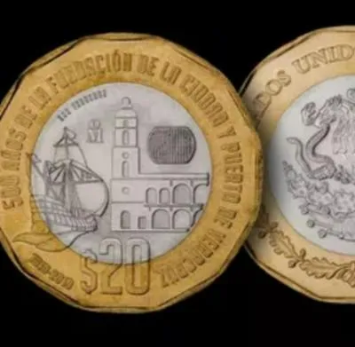Monedas conmemorativas de 20 pesos mexicanos, se venden en más de un millón de pesos.