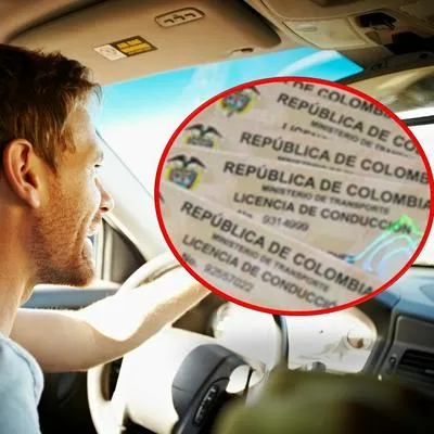 Conductor con foto de licencias de conducción de Colombia, en nota sobre que ese documento será admitido para manejar en Paraguay