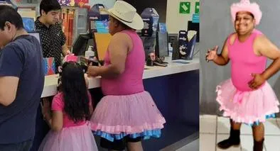 “Fue algo familiar que se salió de las manos”: la historia del hombre que se volvió viral por vestirse de rosa para ver Barbie