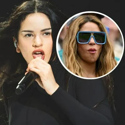 Fotos de Rosalía y de Shakira, en nota de que a la española le sacaron falsa sesión con Bizarrap, en escándalo con Valeria Duque y Rauw Alejandro.
