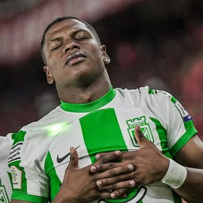 Óscar Andrés Perea, juvenil de Atlético Nacional que marcó el primer gol en el patido ante América de Cali y fue el segundo gol más rápido en la historia del club en la Copa Colombia.