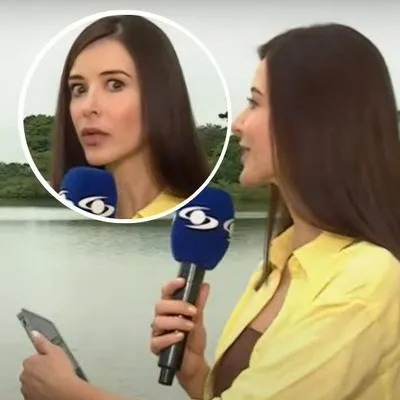 Fotos de Alejandra Giraldo, en nota de que la presentadora en Noticias Caracol se sorprendió en vivo por sonidos (video)