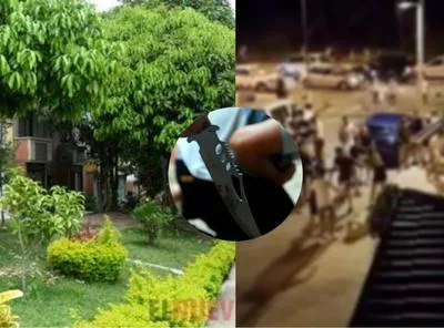 Capturas de video de rilña en Ibagué.