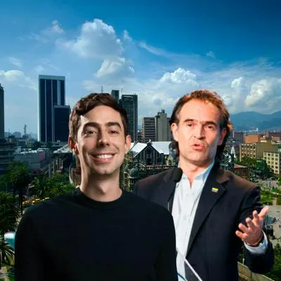 Juan Carlos Upegui y Federico Gutiérrez, candidatos a la Alcaldía de Medellín para el periodo 2024-2027.