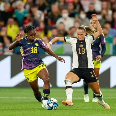 Foto de Linda Caicedo, en nota de gol de Selección Colombia de la jugadora contra Alemania en Mundial femenino