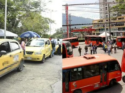 Taxistas y buses. En relación con plan tortuga en Ibagué.