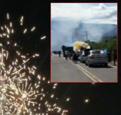 Una volqueta que transportaba pólvora en Sáchica Boyacá presento grave emergencia.