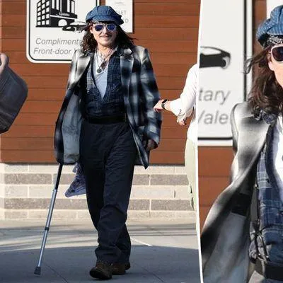 Johnny Depp fue visto con un bastón tras ser hallado inconsciente.