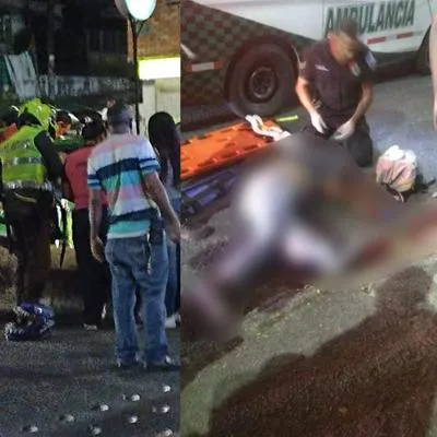 Accidente de tránsito dejó a joven muerto porque lo arrolló un motociclista