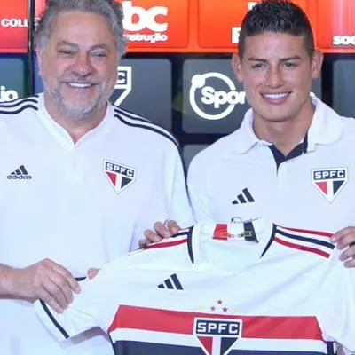 Sao Paulo presentó a James Rodríguez y le cortó la cara con el '10'; ya tiene dorsal