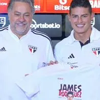 James Rodríguez acabó presentación en Sao Paulo con chiste (o indirecta) a periodistas