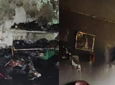 Incendio en humilde casa de Ibagué puso en apuros a una madre y sus hijos 
