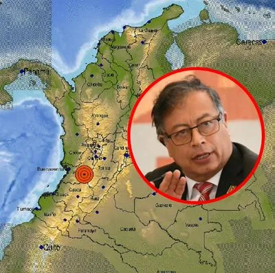 El presidente Gustavo Petro, en medio de terremoto político que coincidió con temblor en Colombia.