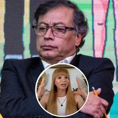 Foto de Gustavo Petro y de Mhoni vidente, en nota de que al mandatario colombiano se le acerca fin de presidencia, según esa vidente.