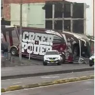 Bus del Tolima estancado en la calle 62 con carrera Séptima de Bogotá.