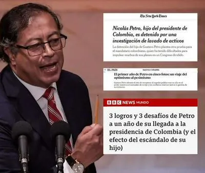Prensa internacional califica primer año de Gustavo Petro en el poder.
