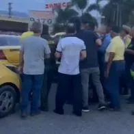 Inciedente en Sameco durante paro de taxistas.