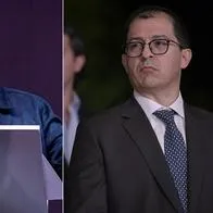 Pablo Beltrán, jefe negociador del ELN, y Fiscal General de la Nación Francisco Barbosa, que denunció atentado en su contra
