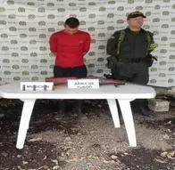 Una persona fue capturada por el delito de tráfico, fabricación o porte ilegal de arma de fuego en vías del Cesar