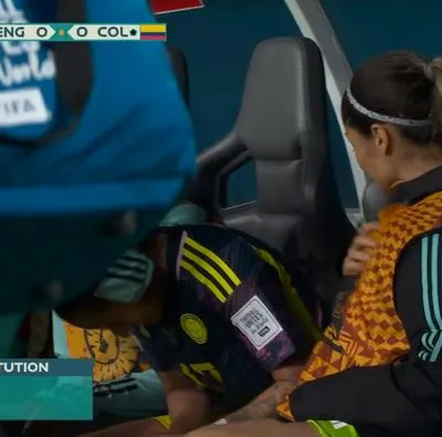 Carolina Arias salió llorando del partido entre Colombia vs. Inglaterra en el Mundial femenino.