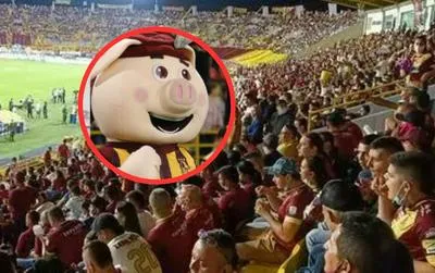 Deportes Tolima y su mascota. En relación con comentarios de los hinchas.