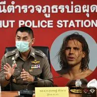 El subdirector de la Policía de Tailandia, Surachate Hakparn, y el sospechoso del crimen, Daniel Sancho.