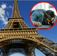 Encuentran dos estadounidenses durmiendo borrachos dentro de la Torre Eiffel.