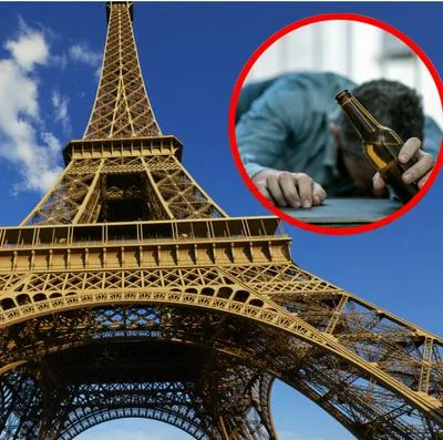 Encuentran dos estadounidenses durmiendo borrachos dentro de la Torre Eiffel.