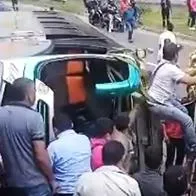 Accidente de bus en vía La Vega-Bogotá: un muerto y varios heridos
