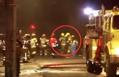 Captura de video de incendio en Medellín.