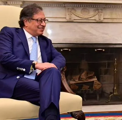 Gustavo Petro, presidente de Colombia, con Joe Biden, mandatario de Estados Unidos, a propósito de que comienza la renegociación para hacer cambios al TLC con el país norteamericano