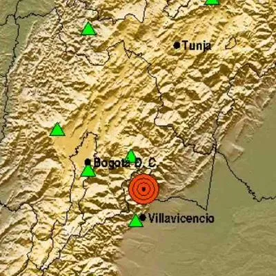 Imagen de reporte sismológico, en nota de que en temblor en Colombia: en El Calvario, epicentro, reportan caos y zozobra (video)