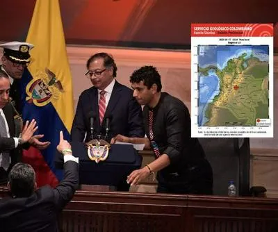 Gustavo Petro en relación con temblor este jueves.