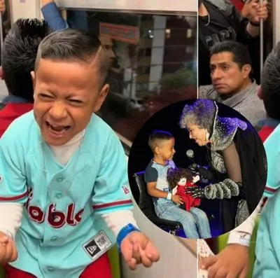 Niño que cantó junto a Amanda Miguel fue visto cantando en el metro de la Cdmx