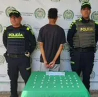 Adolescente de nacionalidad extranjera fue capturado en Montenegro, Quindío por porte de drogas. 