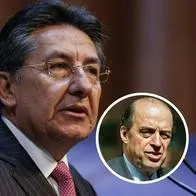 Néstor Humberto Martínez, exfiscal y canciller Álvaro Leyva, que están peleando por declaraciones de alias 'Macaco'.