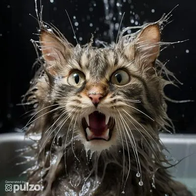 De esta manera puede bañar a su gato para que se ahorre los rasguños y el estrés.