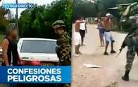 Capturas de video de militares en zona rural. En relación con falsos positivos.