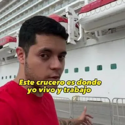 Colombiano que trabaja en crucero mostró la diminuta habitación en la que vive